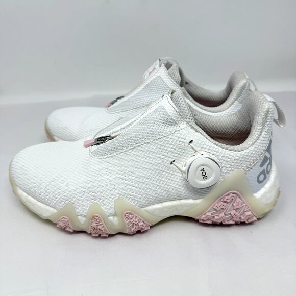 Adidas Codechaos 22 BOA Sneaker Womens 7 White Pink Spikeless Golf Shoes GX3944 - Picture 5 of 8